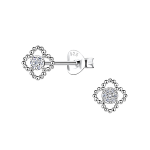 Silver Flower Stud Earrings22404