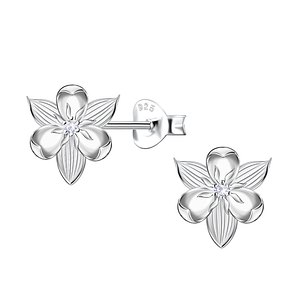 Silver Flower Stud Earrings22641