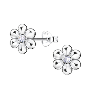 Silver Flower Stud Earrings22643