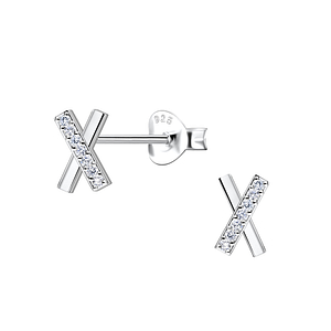Silver Cross Stud Earrings22406