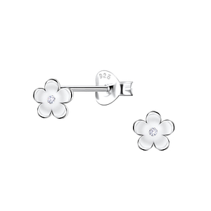 Silver Flower Stud Earrings22660