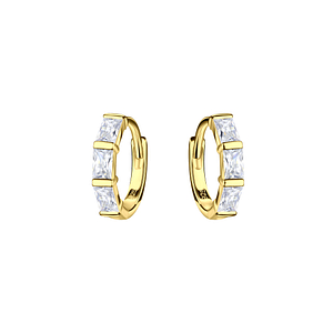 11mm Silver Geometric Huggie Earrings22393