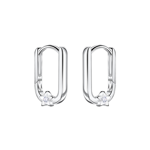 10mm Silver Star Huggie Earrings22731