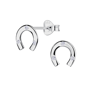 Silver Horseshoe Stud Earrings23204