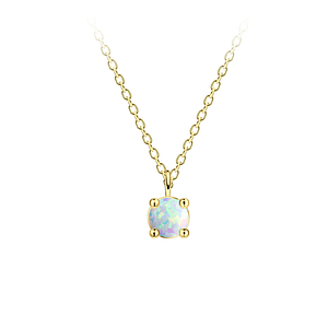 4mm Opal Silver Necklace23170