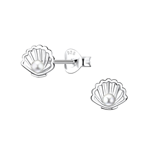 Silver Shell Stud Earrings23263