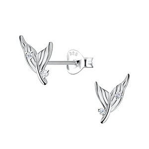 Silver Mermaid Tail Stud Earrings23265