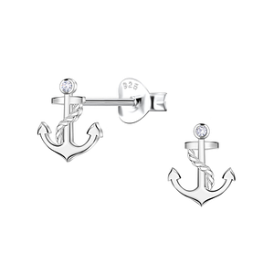 Silver Anchor Stud Earrings23272