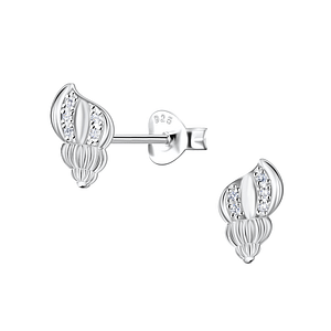 Silver Shell Stud Earrings23281