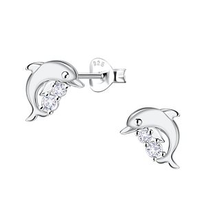 Silver Dolphin Stud Earrings23283