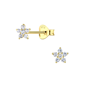 Silver Flower Stud Earrings23362