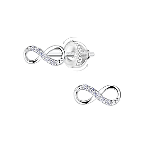 Silver Infinity Screw Back Earrings23503