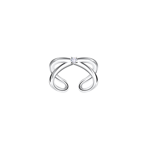 Silver Cross Ear Cuff23792