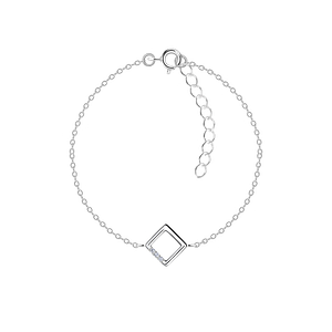 Silver Square Outline Bracelet23880