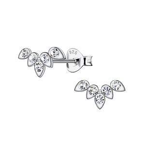 Silver Geometric Stud Earrings 23950