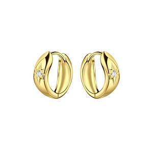 12mm Silver Geometric Huggie Earrings23892
