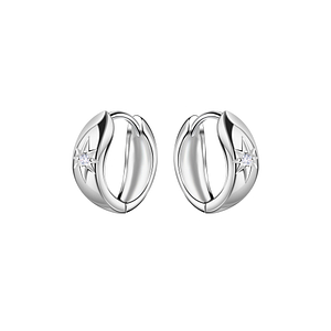 12mm Silver Geometric Huggie Earrings23891