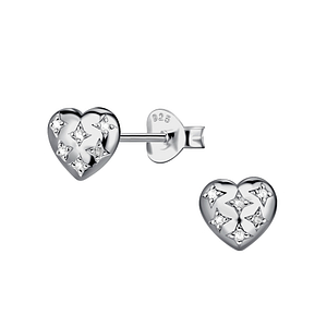 Silver Heart Stud Earrings24064