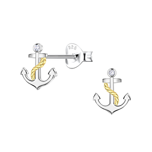 Silver Anchor Stud Earrings24360