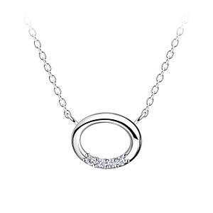 Silver Oval Necklace24170
