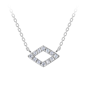 Silver Diamond Shaped Necklace24181