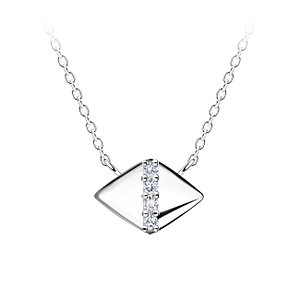 Silver Diamond Shaped Necklace24156