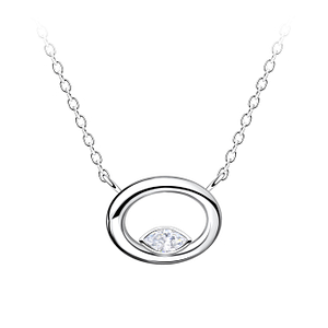 Silver Oval Necklace24159