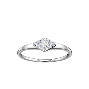 Silver Diamond Shaped Ring24101