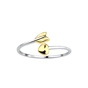 Silver Heart Arrow Ring24516