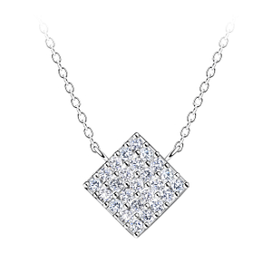 Silver Square Necklace24197