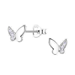 Silver Butterfly Stud Earrings  24423