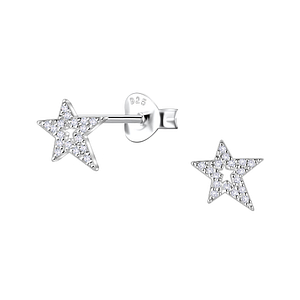 Silver Star Stud Earrings24478