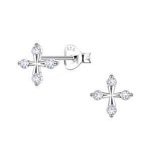 Silver Cross Stud Earrings24434