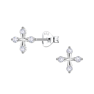 Silver Cross Stud Earrings24434
