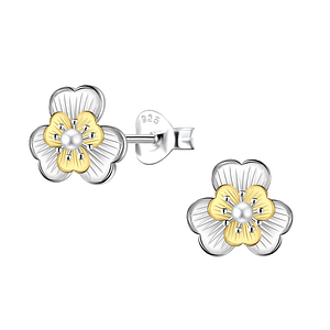 Silver Flower Stud Earrings24535
