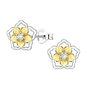 Silver Flower Stud Earrings24536