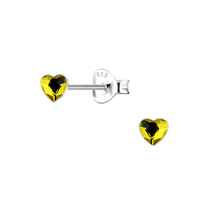 3mm Heart Silver Stud Earrings24728