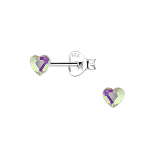 3mm Heart Silver Stud Earrings24728