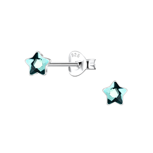 4mm Star Crystal Silver Stud Earrings24730