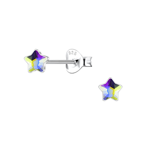 4mm Star Crystal Silver Stud Earrings24730