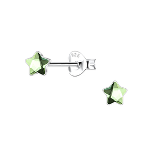 4mm Star Crystal Silver Stud Earrings24730