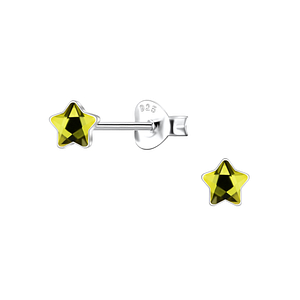 4mm Star Crystal Silver Stud Earrings24730