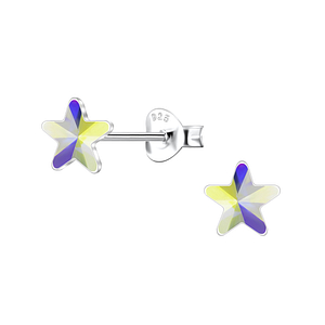 5mm Star Glass Silver Stud Earrings24736