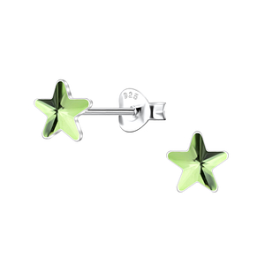5mm Star Glass Silver Stud Earrings24736