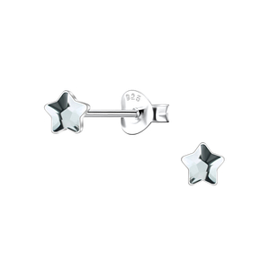 4mm Star Crystal Silver Stud Earrings24730