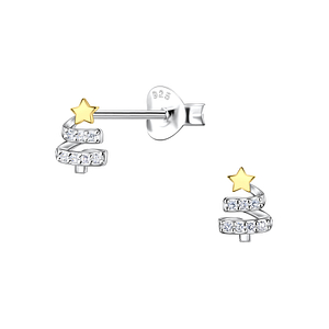 Silver Christmas Tree Stud Earrings24533