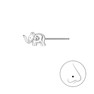 Silver Elephant Nose Stud25790