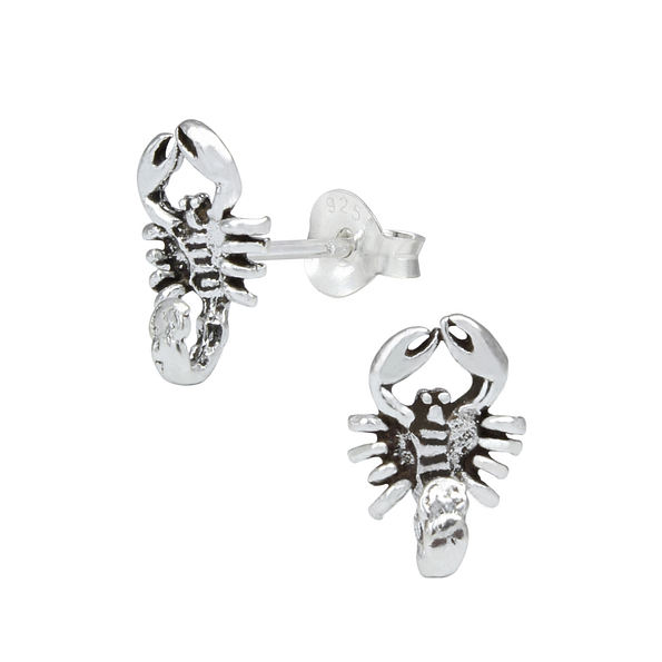 Silver Scorpion Stud Earrings - 1010 Silver Scorpion Stud Earrings - 1010