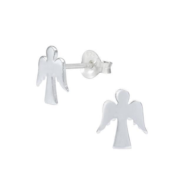 Silver Angel Stud Earrings - 1047 Silver Angel Stud Earrings - 1047
