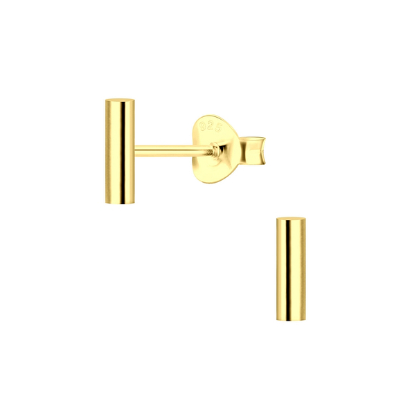 Silver Bar Ear Studs - 4773